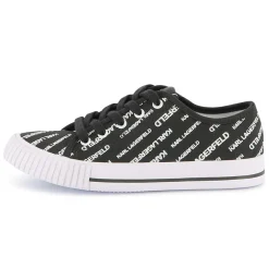 New KARL LAGERFELD KIDS Baskets à lacets imprimé siglé BLACK