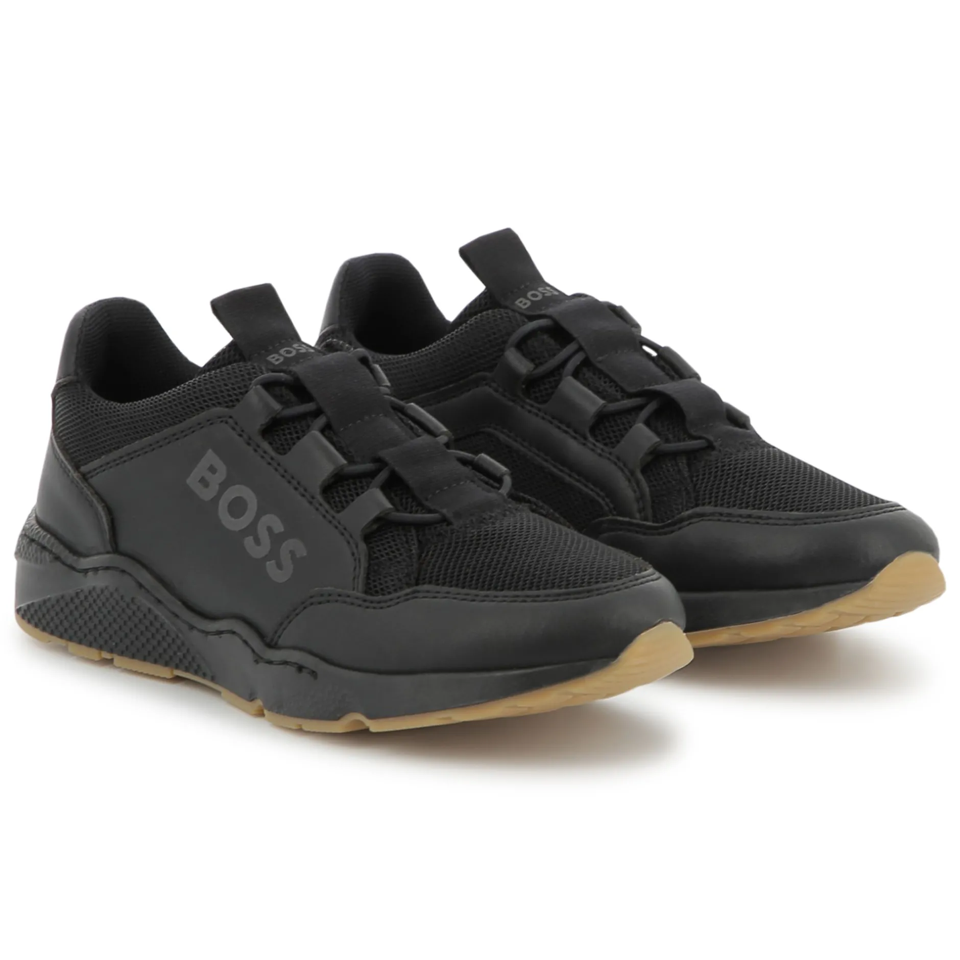 New BOSS Baskets à lacets élastiqués BLACK