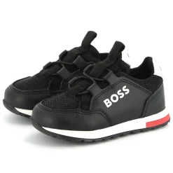 Clearance BOSS Baskets avec cuir à lacets BLACK