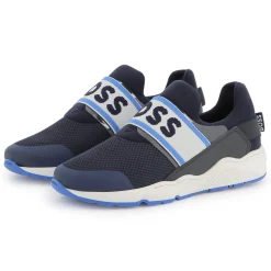 Hot BOSS Baskets basses élastiquées BLEU CARGO