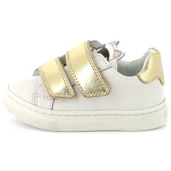 Hot KARL LAGERFELD KIDS Baskets en cuir à fermeture par bandes auto aggrip BLANC