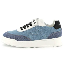 Sale MARC JACOBS Baskets en cuir à fermeture par bandes auto aggrip DENIM BLUE