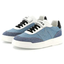 Sale MARC JACOBS Baskets en cuir à fermeture par bandes auto aggrip DENIM BLUE