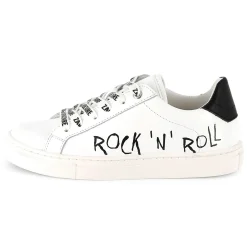 Fashion ZADIG & VOLTAIRE Baskets en cuir à lacets NOIR BLANC