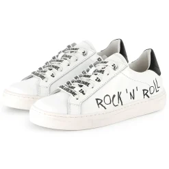 Fashion ZADIG & VOLTAIRE Baskets en cuir à lacets NOIR BLANC