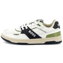 Hot BOSS Baskets lacées bimatières BLANC