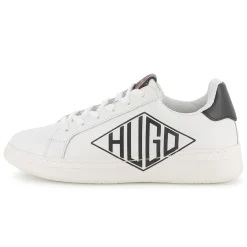 Fashion HUGO Baskets lacées en cuir BLANC
