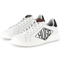 Fashion HUGO Baskets lacées en cuir BLANC