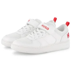 Sale HUGO Baskets lacées et fermeture par bandes auto aggrip BLANC