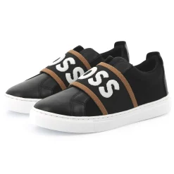 Online BOSS Baskets élastiquées bimatières BLACK
