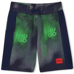 Best HUGO Bermuda de jogging imprimé MARINE VERT