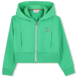Sale HUGO Cardigan à capuche ISLAND GREEN