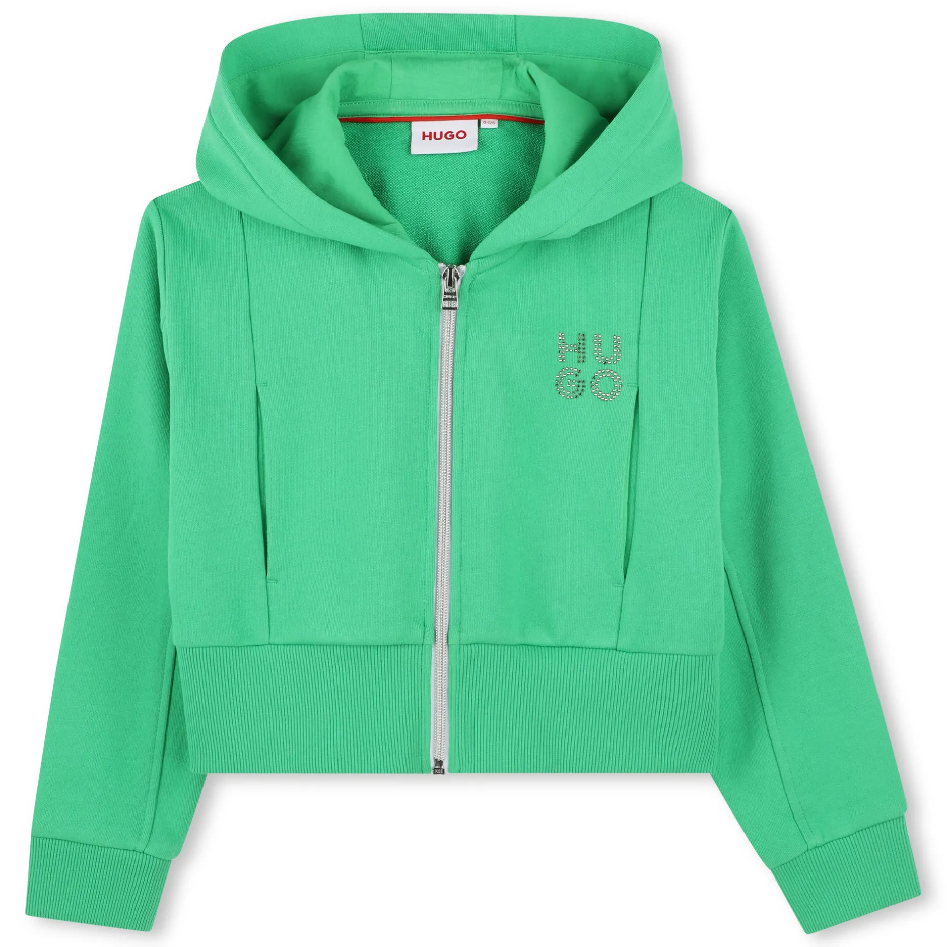 Sale HUGO Cardigan à capuche ISLAND GREEN