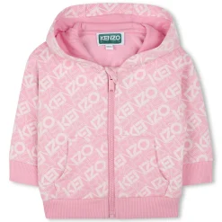 Best KENZO KIDS Cardigan et pantalon molleton ROSE FRIANDISE