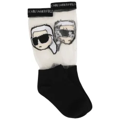 Best KARL LAGERFELD KIDS Chaussettes avec motif ajouré BLACK