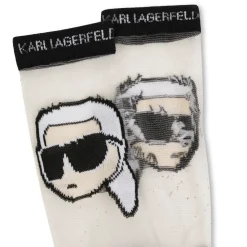 Best KARL LAGERFELD KIDS Chaussettes avec motif ajouré BLACK