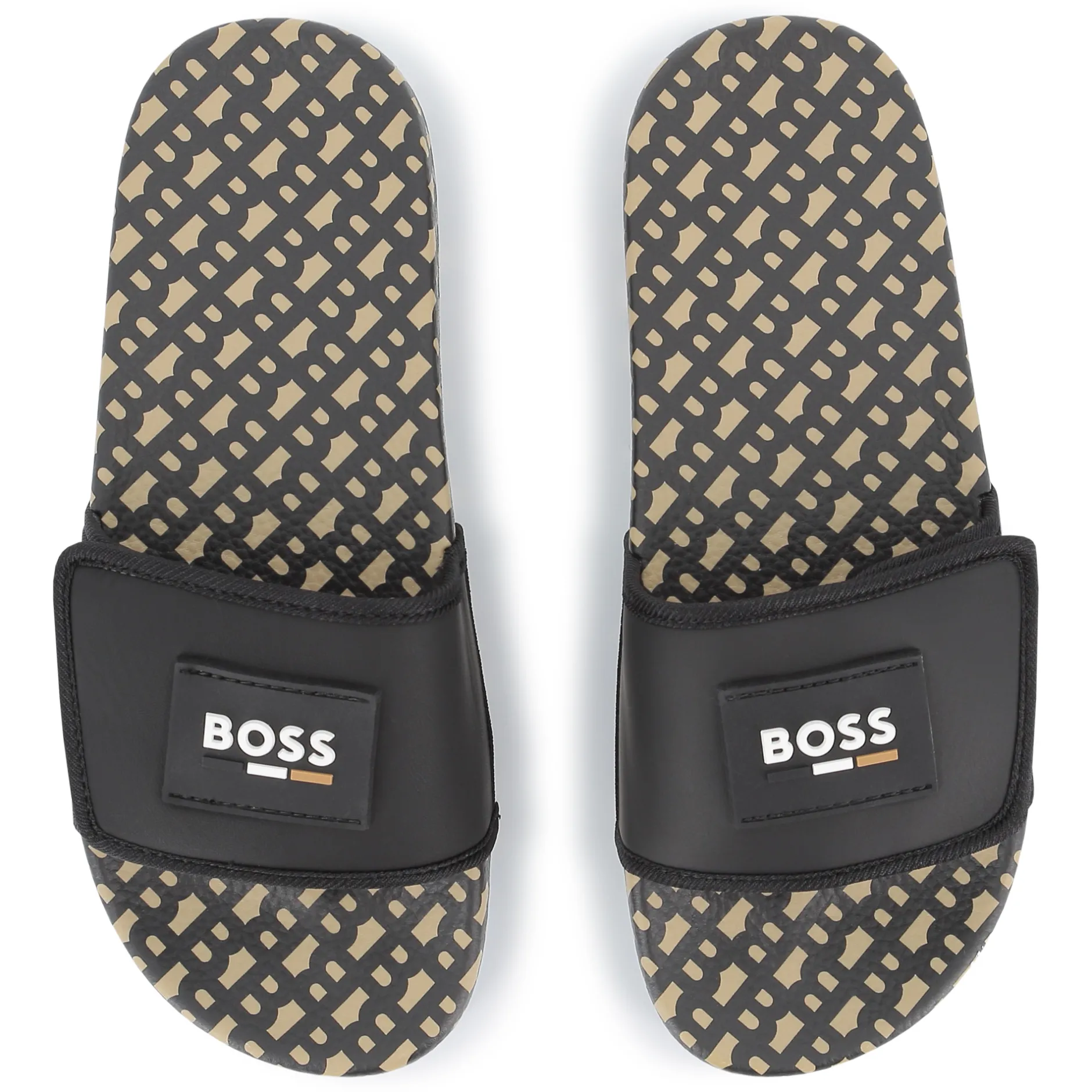 Online BOSS Claquettes à fermeture par bandes auto aggripantes BLACK
