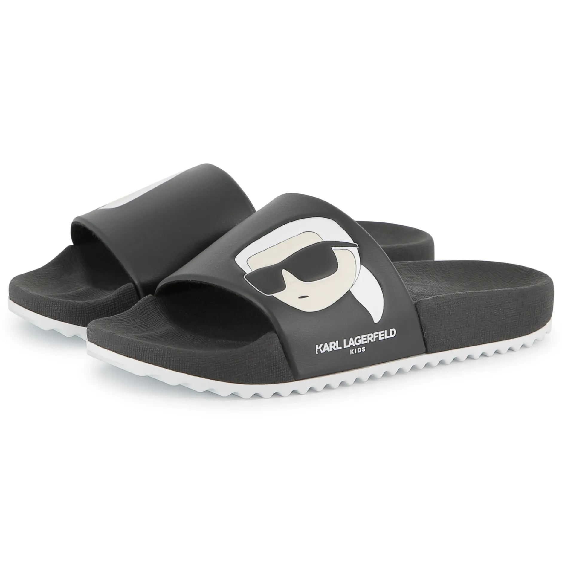 New KARL LAGERFELD KIDS Claquettes à motif BLACK