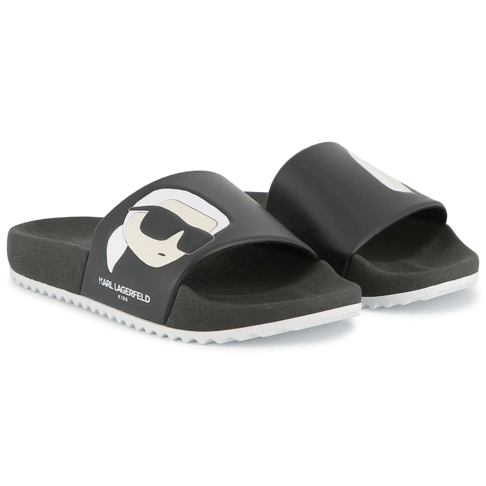 New KARL LAGERFELD KIDS Claquettes à motif BLACK