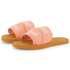 Hot CHLOE Claquettes avec logo CORAIL