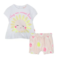Best BILLIEBLUSH Ensemble T-shirt et short BLANC ROSE PALE