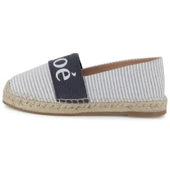 Sale CHLOE Espadrilles en toile rayée BLEU BLANC