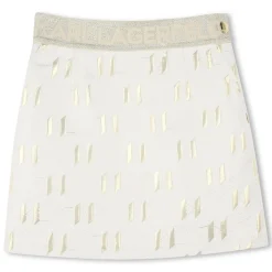 Clearance KARL LAGERFELD KIDS Jupe de cérémonie en jacquard ECRU DORE