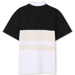Fashion BOSS Polo avec découpes contrastées BLACK