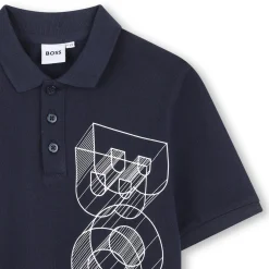 Discount BOSS POLO MANCHES COURTES BLEU CARGO