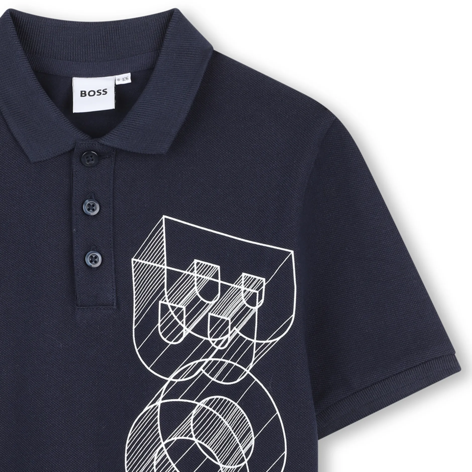 Discount BOSS POLO MANCHES COURTES BLEU CARGO