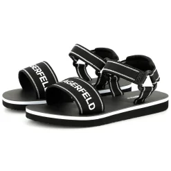 Outlet KARL LAGERFELD KIDS Sandales avec fermeture par bandes auto aggripante BLACK