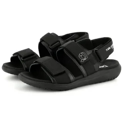 Clearance KARL LAGERFELD KIDS Sandales en cuir à fermeture par bandes auto aggri BLACK