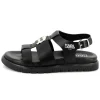 Online KARL LAGERFELD KIDS Sandales en cuir avec boucle BLACK