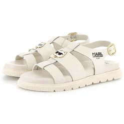 Clearance KARL LAGERFELD KIDS Sandales en cuir avec boucle CHALK