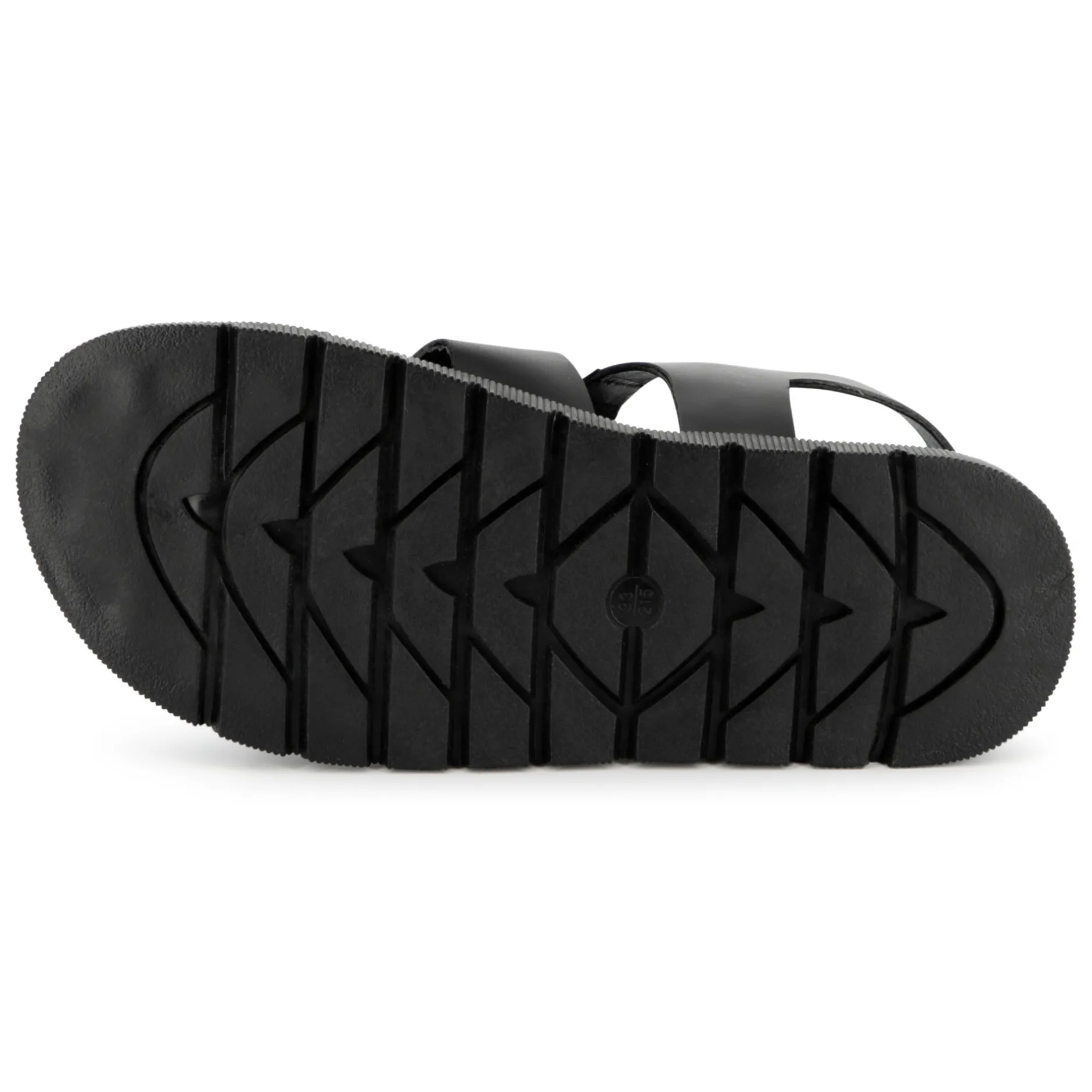 Online KARL LAGERFELD KIDS Sandales en cuir avec boucle BLACK