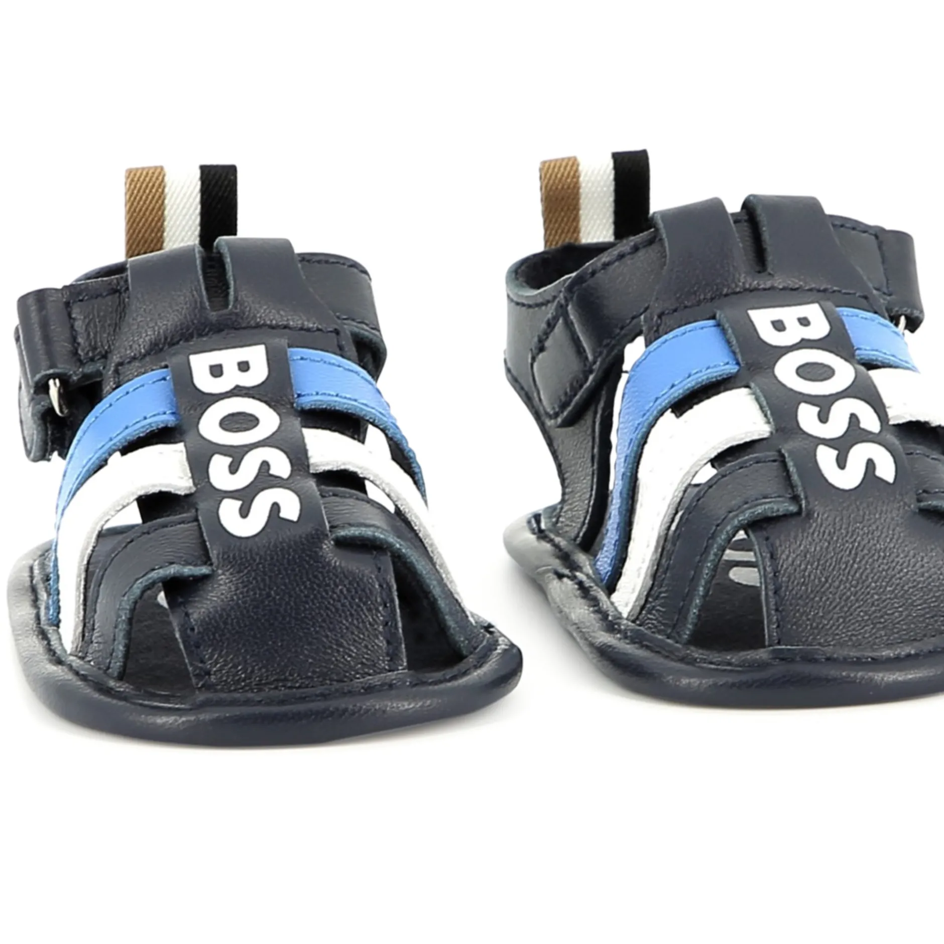 Sale BOSS Sandalettes avec fermeture par bandes auto aggripa BLEU CARGO