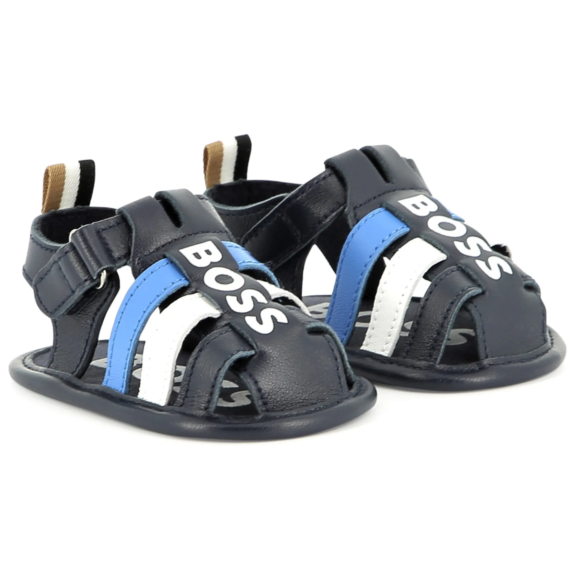 Sale BOSS Sandalettes avec fermeture par bandes auto aggripa BLEU CARGO
