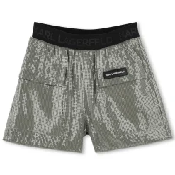 Sale KARL LAGERFELD KIDS Short de cérémonie à sequins VERT MEKONG
