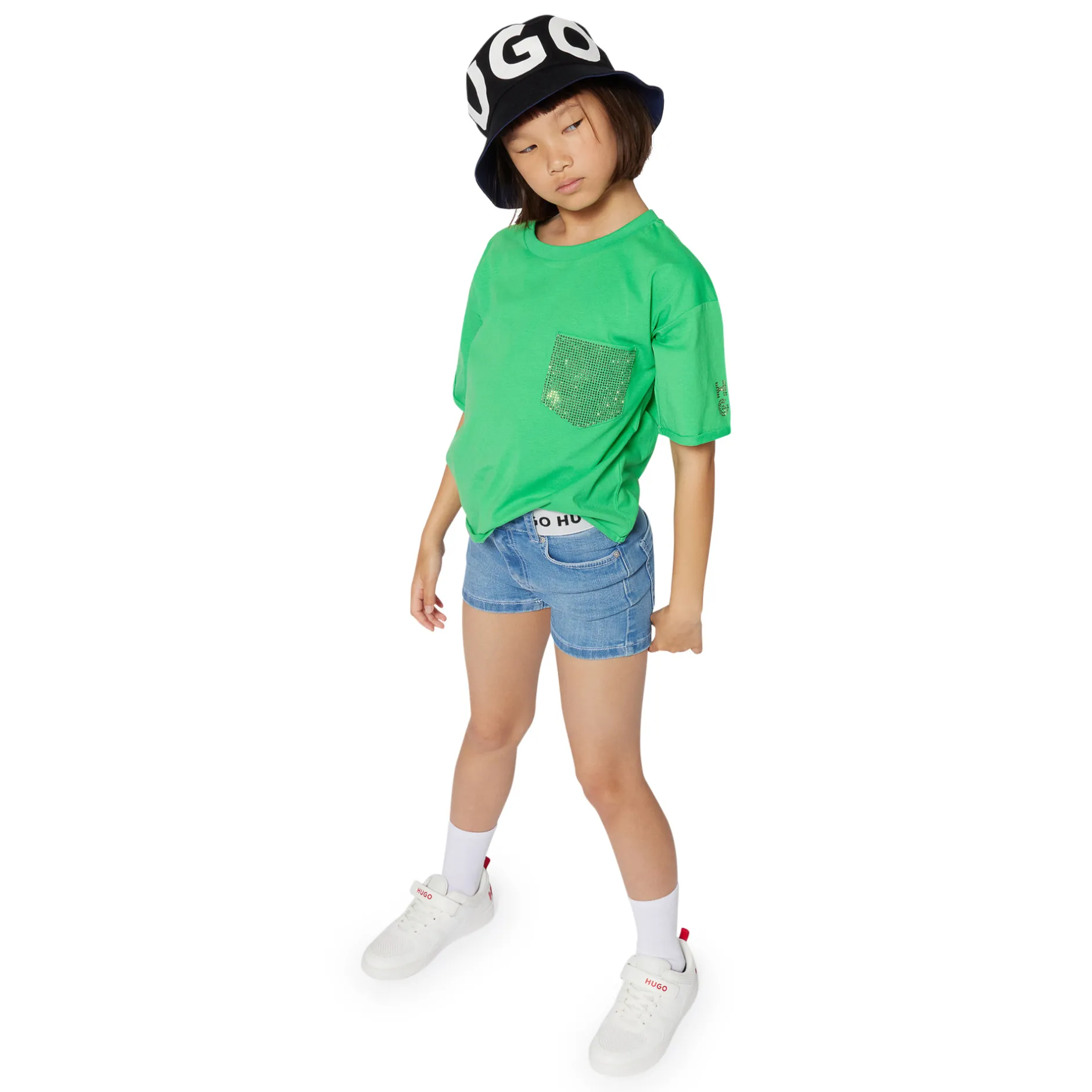 Online HUGO Short en jean à poches DBLE STONE+BROSSAGE