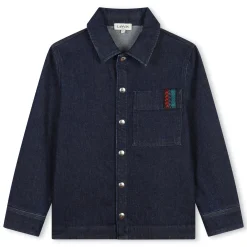Online LANVIN Surchemise en jean avec sigle DENIM INDIGO BLUE