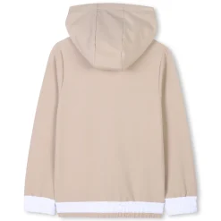Best BOSS Sweat-shirt bimatière BLANC