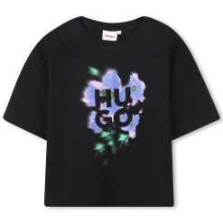 New HUGO T-shirt à manches courtes BLACK