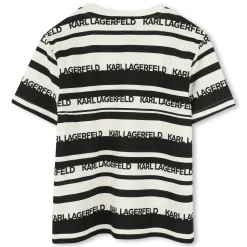 Outlet KARL LAGERFELD KIDS T-shirt à manches courtes rayé CHALK