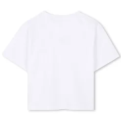 Clearance DKNY T-shirt ajouré manches courtes BLANC