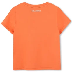 Fashion KARL LAGERFELD KIDS T-shirt avec imprimé placé POPPY RED