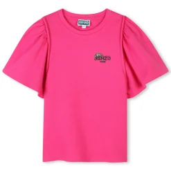 Sale KENZO KIDS T-shirt uni manches courtes GRENADINE