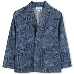 Sale KENZO KIDS Veste en jean imprimée LASER