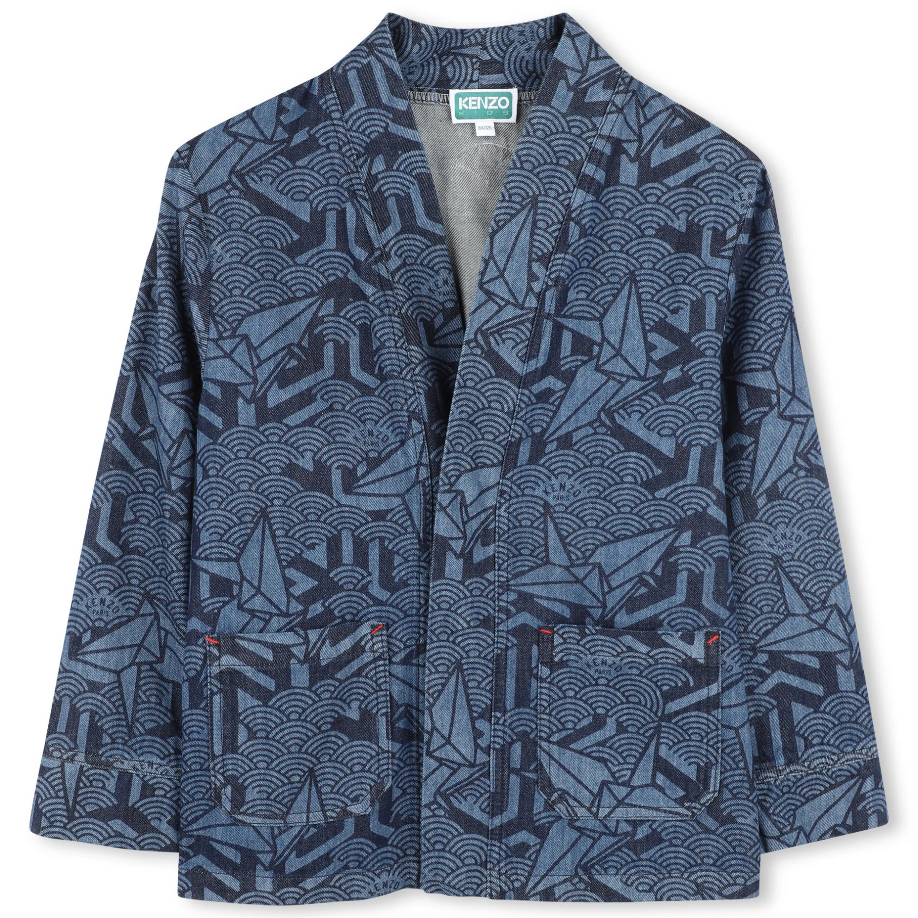 Sale KENZO KIDS Veste en jean imprimée LASER