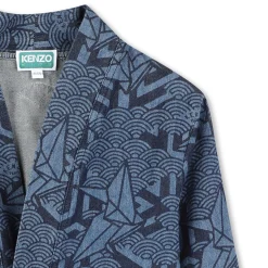 Sale KENZO KIDS Veste en jean imprimée LASER