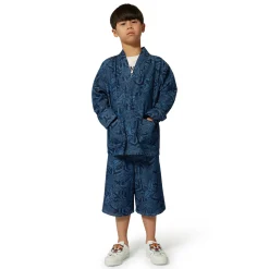 Sale KENZO KIDS Veste en jean imprimée LASER